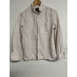 Abercrombie & Fitch | women's Linen striped button up shirt pink/white | size xs